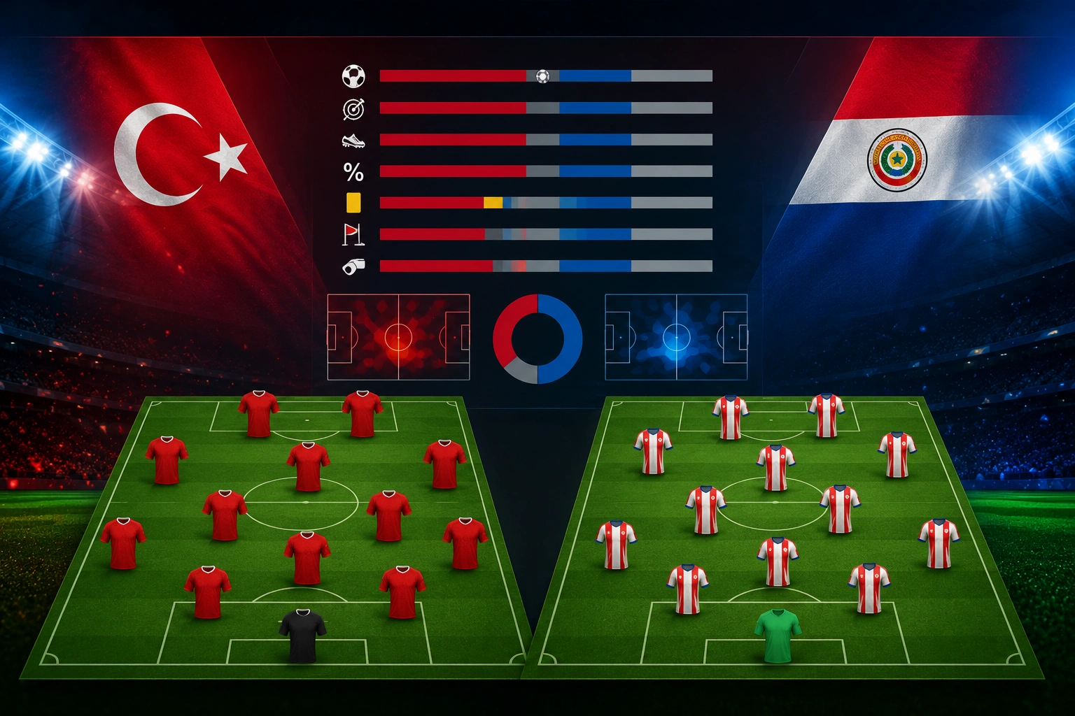Statistik dan Susunan Pemain Turkey vs Paraguay